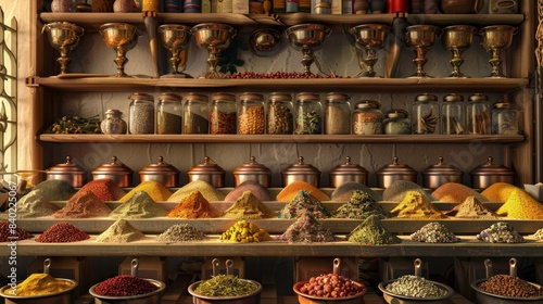 Wallpaper Mural Sensory Delights Aromatic Spice Merchant's Haven with Exotic Flavors and Business Card Mockups Torontodigital.ca