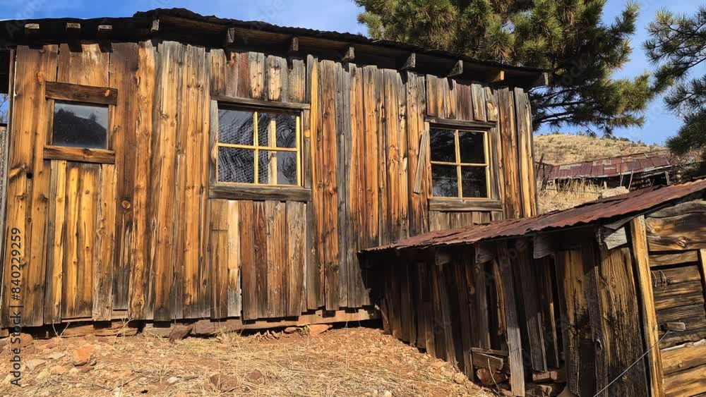 Old Wooden Miners House, Gold King Mine, Jerome Arizona USA Old Wooden Miners House, Gold King Mine, Jerome Arizona USA