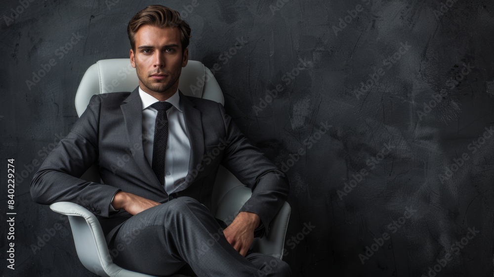 The confident businessman in suit The confident businessman in suit