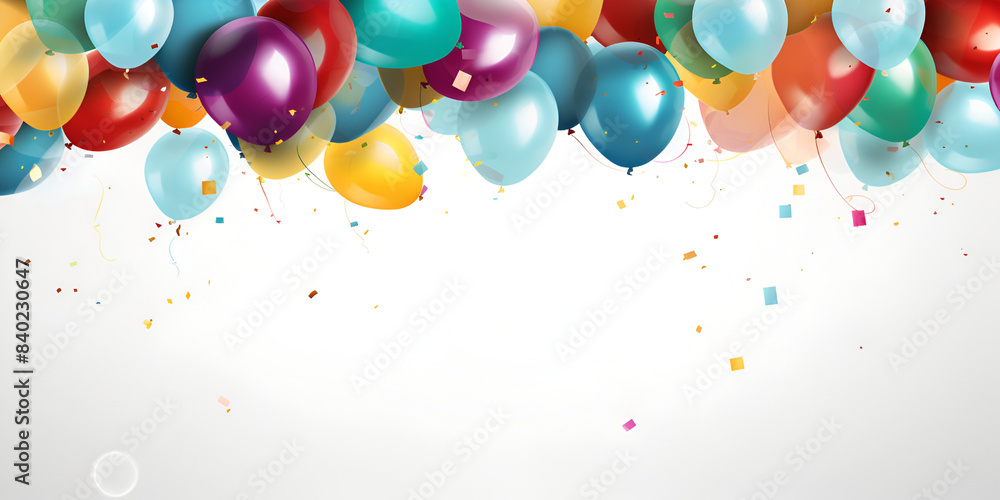 colorful balloons and confetti, Abstract Holiday Background with Balloons, Colorful balloons confetti and streamers on white background Decoration for birthday party celebration or event
colorful balloons and confetti, Abstract Holiday Background with Balloons, Colorful balloons confetti and streamers on white background Decoration for birthday party celebration or event