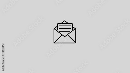 Mail comming box icon illustration concept .mail box photo