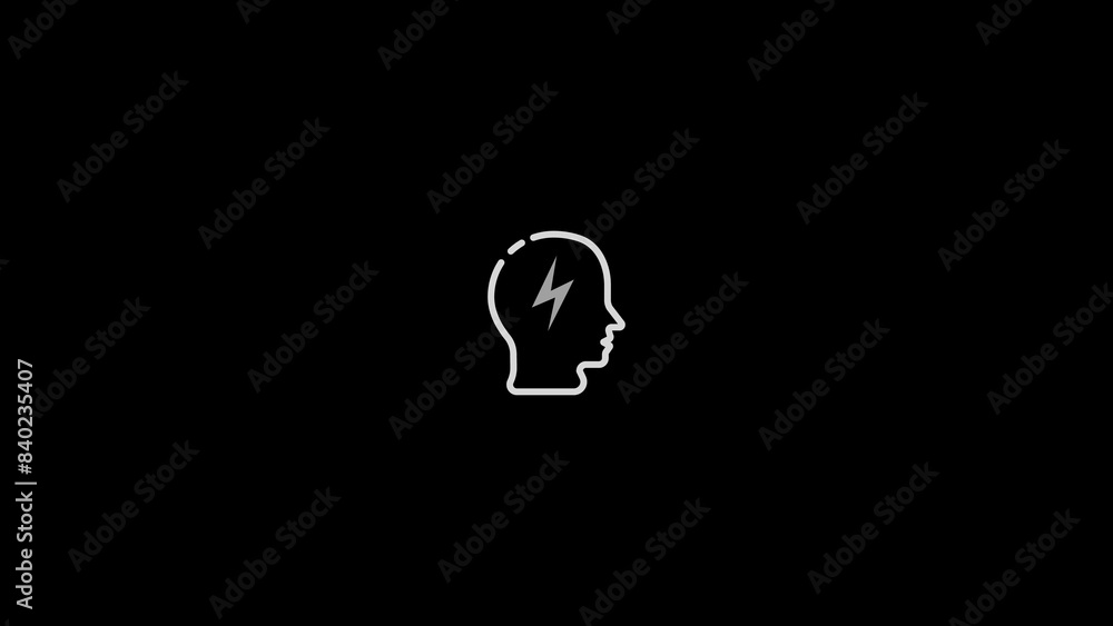 head lightning icon. Simple line, outline vector elements of brain process icons for ui and ux, website or mobile application head lightning icon. Simple line, outline vector elements of brain process icons for ui and ux, website or mobile application