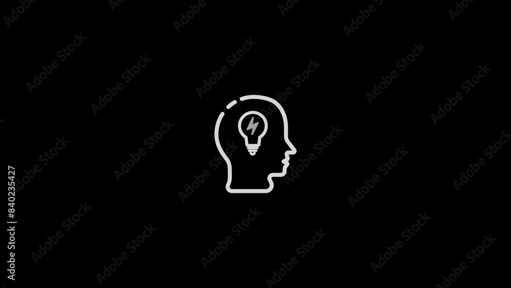 head lightning icon. Simple line, outline vector elements of brain process icons for ui and ux, website or mobile application head lightning icon. Simple line, outline vector elements of brain process icons for ui and ux, website or mobile application