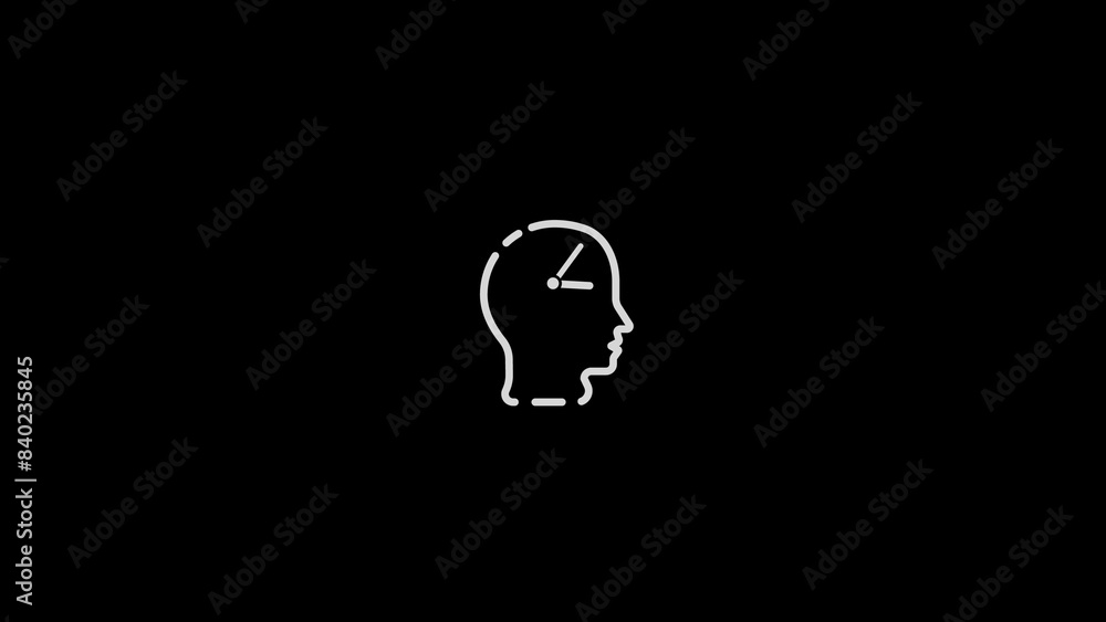 biological clock icon. Line Art Style Design Isolated On White Background biological clock icon. Line Art Style Design Isolated On White Background