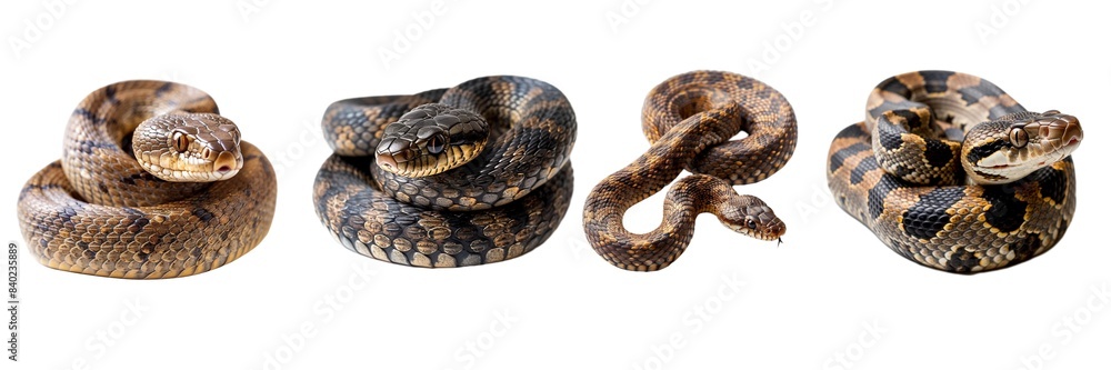 Obraz premium Collection snake symbol 2025 isolated on transparent background. Generated AI