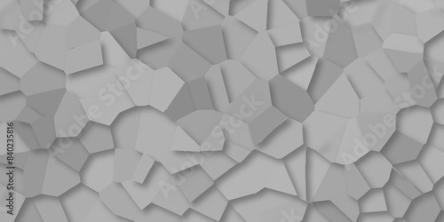 Abstract white and dark gray broken stained glass background design with line. geometric pattern with 3d shapes vector Illustration. white broken wall paper in decoration.	
