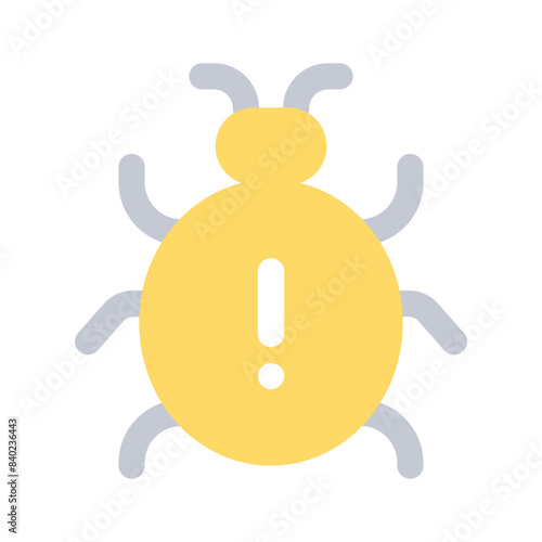 Exclamation mark on bug depicting vector of virus alert, easy to use and download