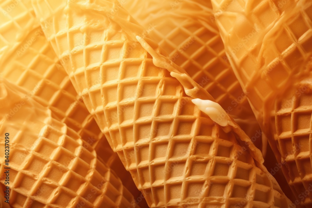 Obraz premium A collection of colorful ice cream cones in a close-up shot