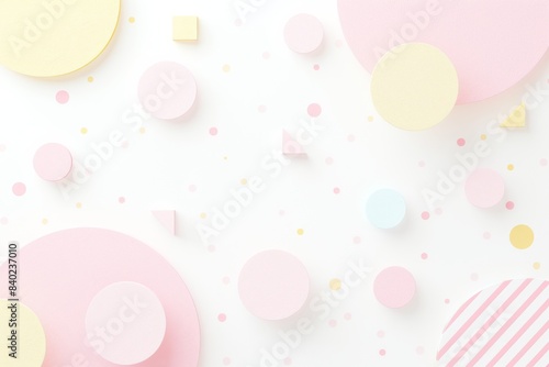 背景 幾何学 フレーム ポップ ピンク オレンジ