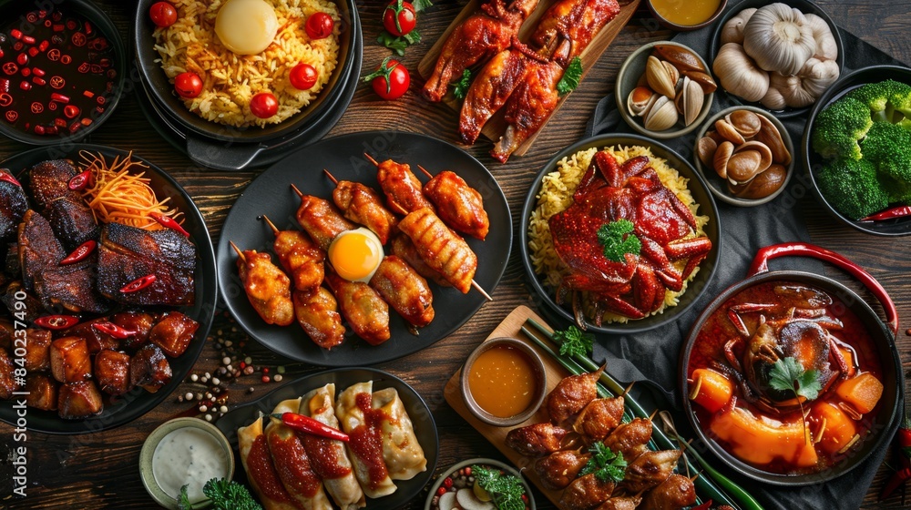 Fototapeta premium All food on the table