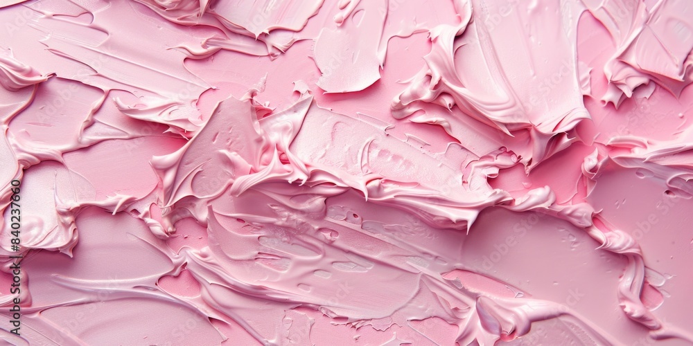 A close-up shot of pink paint on a surface, suitable for design and decoration projects A close-up shot of pink paint on a surface, suitable for design and decoration projects
