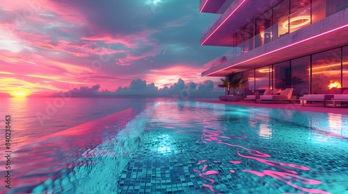 Exclusive Luxury Resort s Mesmerizing Underwater Holographic Displays at Sunset © Kwanjira