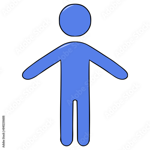male toilet sign illustration hand drawn isolated vector	
