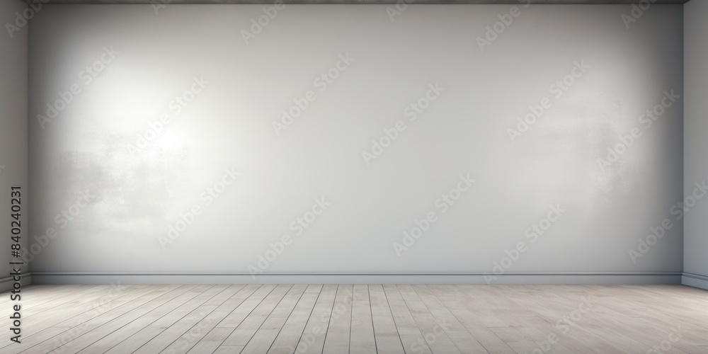 A minimalist interior space with a white wall and wooden floor A minimalist interior space with a white wall and wooden floor