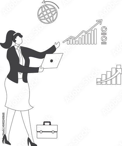 Businesswoman Business strategy, Asset allocation, Investment