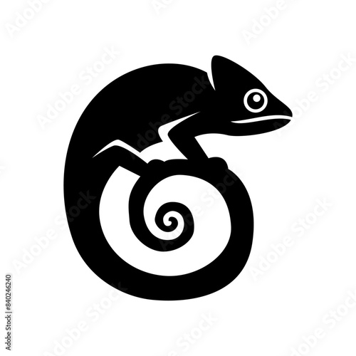 Chameleon logo icon design vector illustration