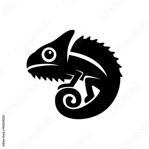 Chameleon logo icon design vector illustration