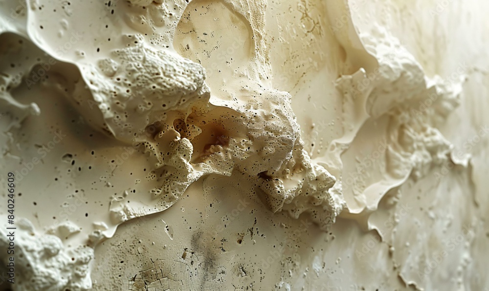 A close up of a rocky surface with holes in it, possibly a piece of cake or a rock formation. A close up of a rocky surface with holes in it, possibly a piece of cake or a rock formation.