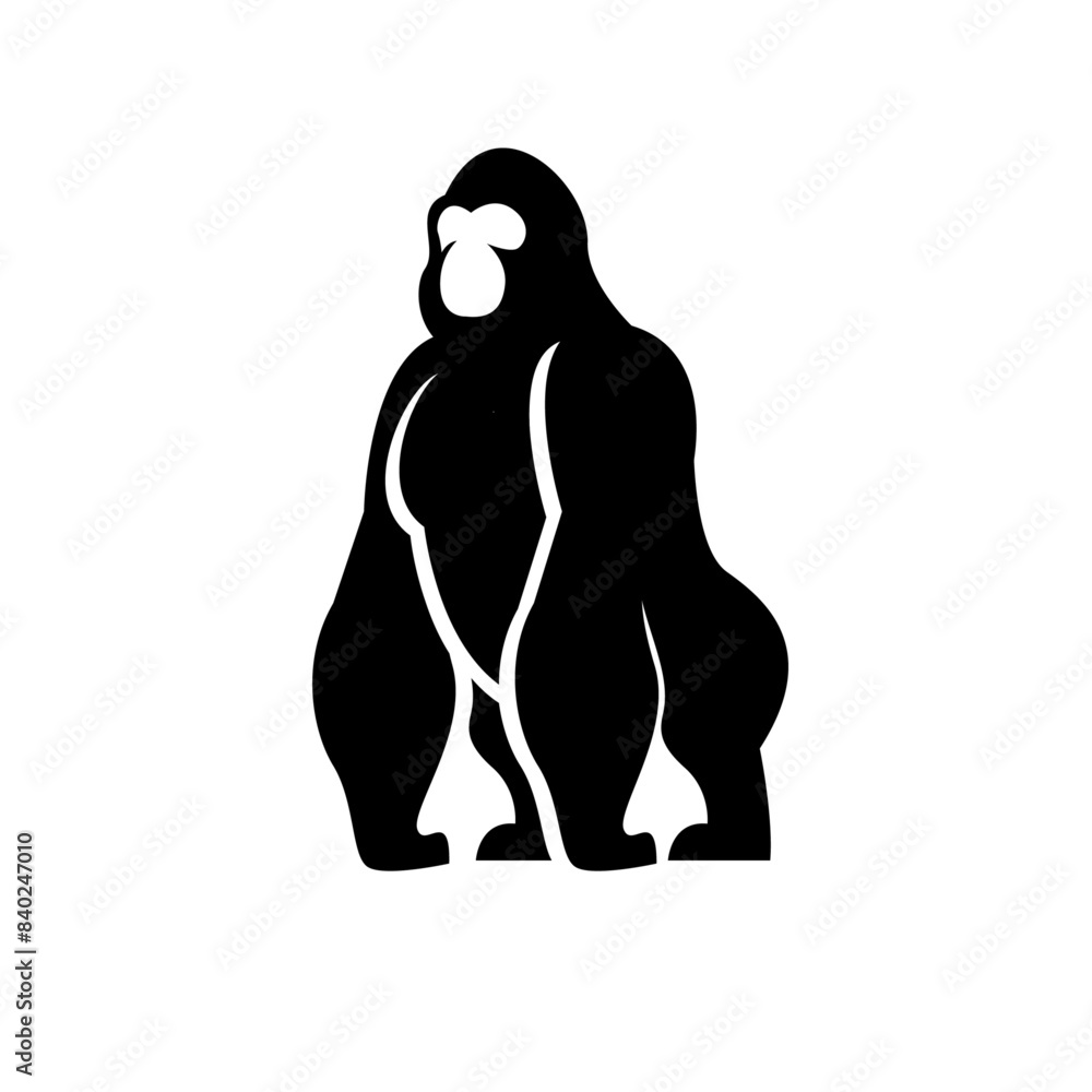 Gorilla line art, Vector illustration logo icon Gorilla line art, Vector illustration logo icon