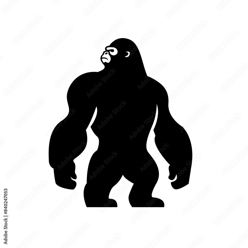 Gorilla line art, Vector illustration logo icon Gorilla line art, Vector illustration logo icon