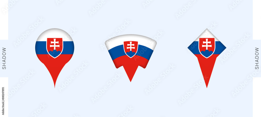 Slovakia Map Markers Set. Perfect for projects related to Slovakia, travel, geography, and international representation. Slovakia Map Markers Set. Perfect for projects related to Slovakia, travel, geography, and international representation.