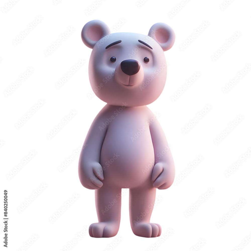 Bear cartoon character transparent background generative ai Bear cartoon character transparent background generative ai