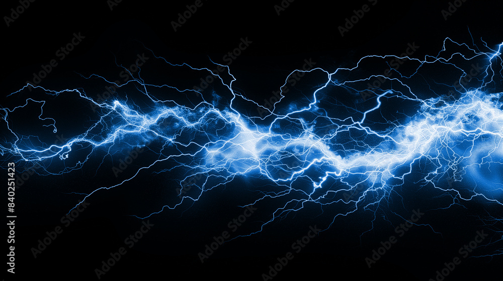 青の雷の背景、黒背景 Stock Illustration | Adobe Stock