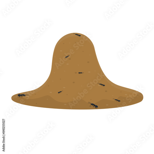 Anthill. Insect ant, vector illustration