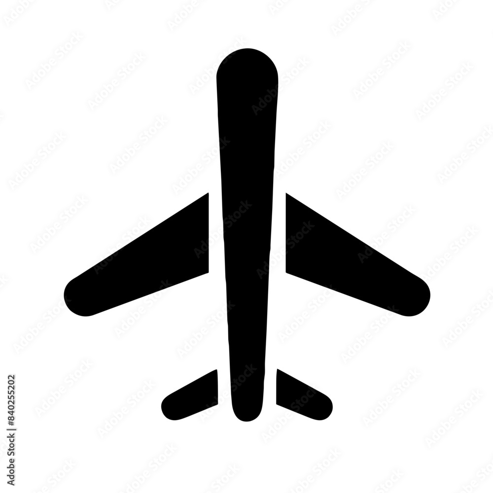 Icon of an Airplane, Representing Aviation, Travel, and Air Transport. Icon of an Airplane, Representing Aviation, Travel, and Air Transport.