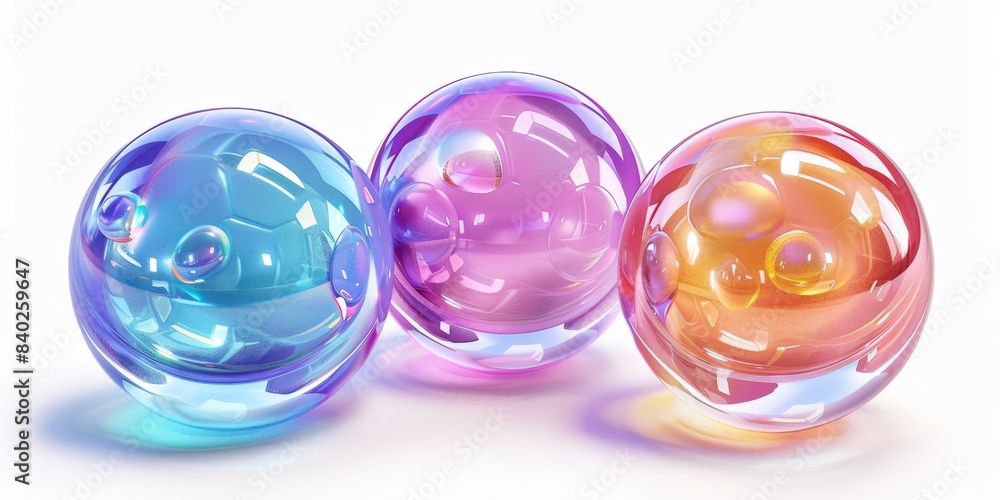 illustration of glass balls on white background. illustration of glass balls on white background.