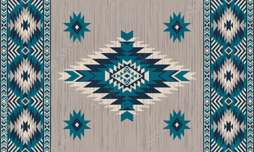 American tribal ethnic native pattern.Traditional Navajo,Aztec,Apache,Southwest and Mexican style fabric pattern.Abstract vector motifs pattern.For fabric,clothing,blanket,carpet,woven,wrap,decoration