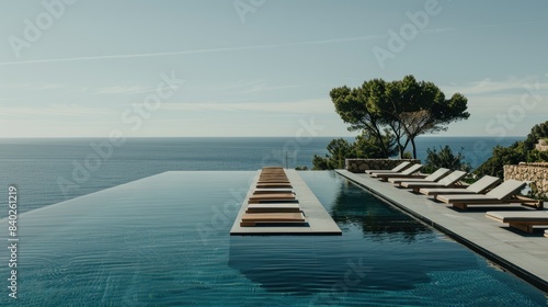 Infinity Pool Overlooking the Mediterranean Sea