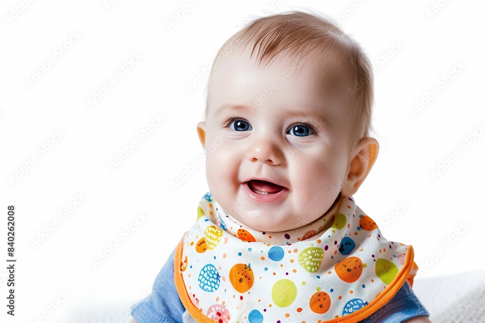 baby wearing a bip, isolated on white baby wearing a bip, isolated on white