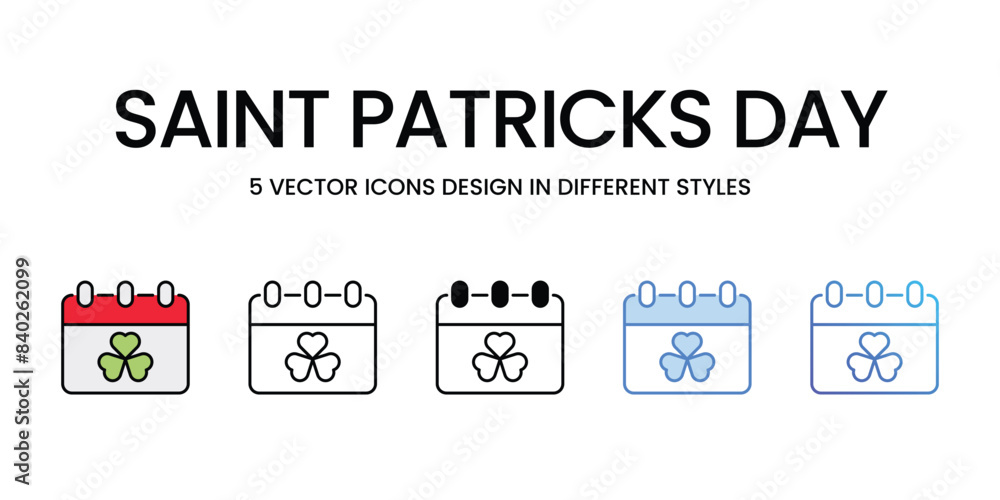 Saint Patricks Day icons vector set stock illustration. Saint Patricks Day icons vector set stock illustration.