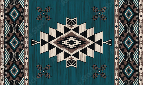 American tribal ethnic native pattern.Traditional Navajo,Aztec,Apache,Southwest and Mexican style fabric pattern.Abstract vector motifs pattern.For fabric,clothing,blanket,carpet,woven,wrap,decoration