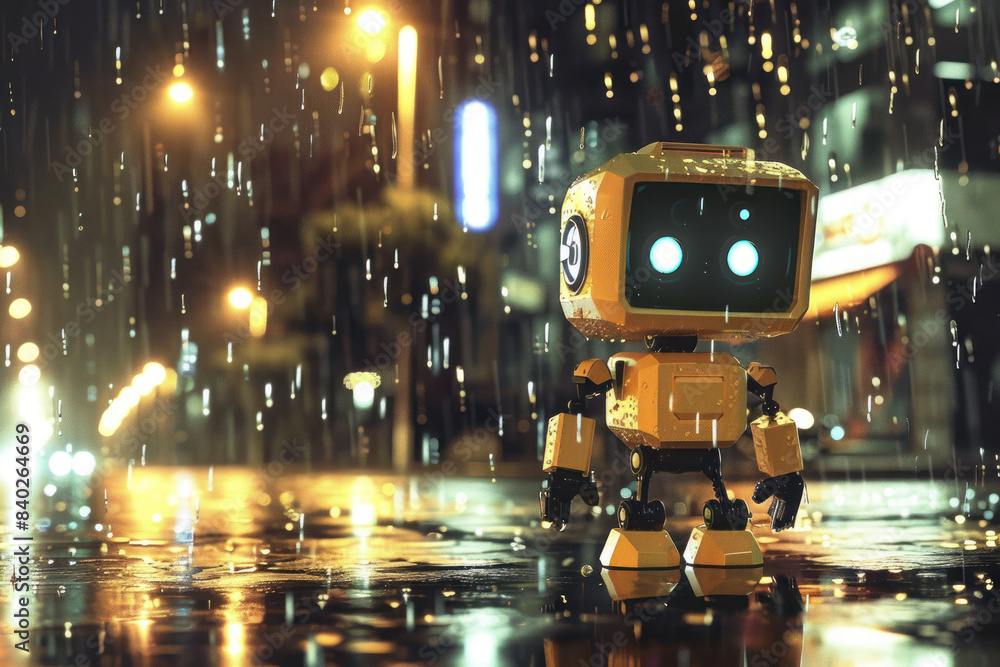 Little Robot in the Big City Rain Little Robot in the Big City Rain