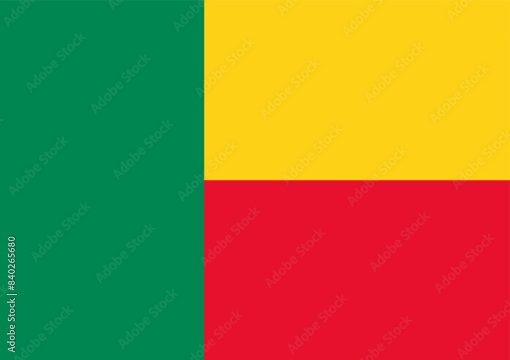 The flag of Benin. Flag icon. Vector illustration. Symbol of patriotism and freedom The flag of Benin. Flag icon. Vector illustration. Symbol of patriotism and freedom