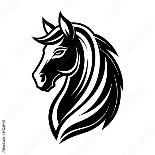 Wallpaper Mural minimalist Horse logo vector art illustration icon Torontodigital.ca