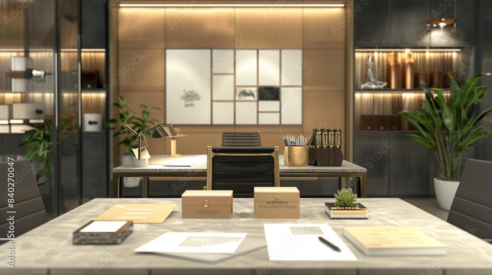 Executive Workspace Luxury Brand Manager's Office with Customizable Business Cards Product Prototypes and Market Research Mood Board Executive Workspace Luxury Brand Manager's Office with Customizable Business Cards Product Prototypes and Market Research Mood Board