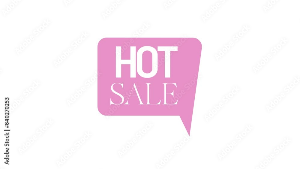 Pink Hot sale animation banner, Simple animation label banner promotion sale Pink Hot sale animation banner, Simple animation label banner promotion sale