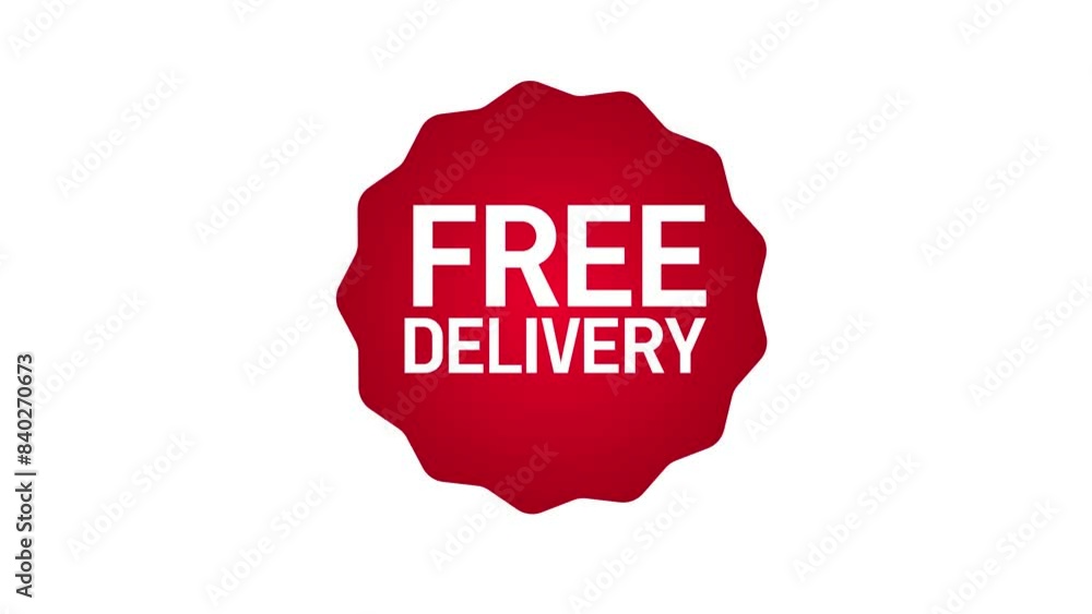 Red Free delivery Discount animation banner, Simple animation label banner promotion sale, sale sign on red
Red Free delivery Discount animation banner, Simple animation label banner promotion sale, sale sign on red
