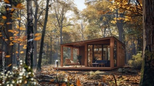 Sustainable Serenity OffGrid Luxury Ecocabin Nestled in the Woods photo