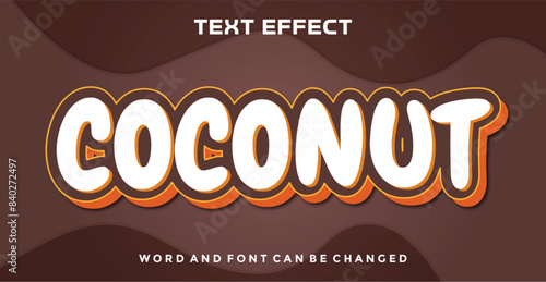 Coconut editable text effect