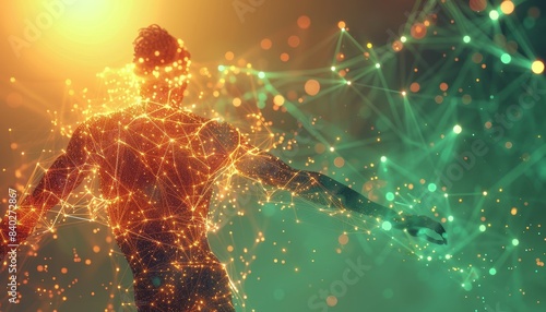 Healing Light of Immunotherapy: Abstract Visualization of Healing and Regeneration