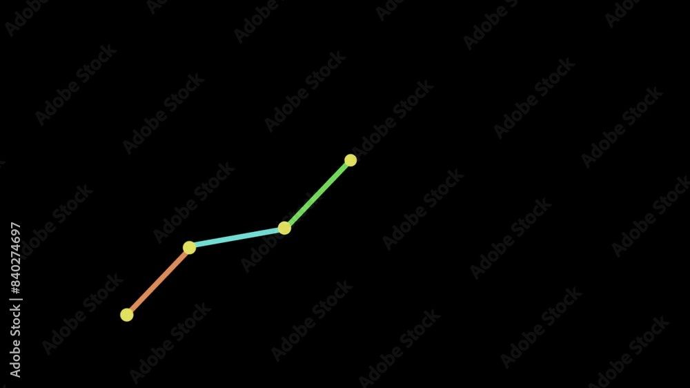 Animation with earning growth line Animation with earning growth line