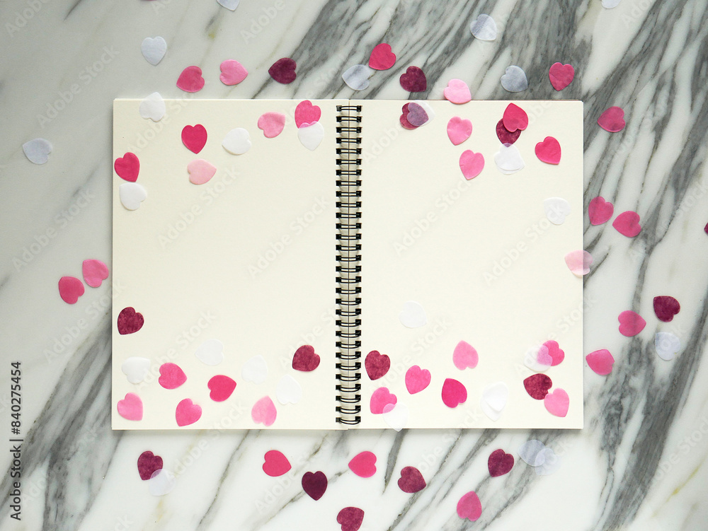 White open note book on white background. White open note book on white background.