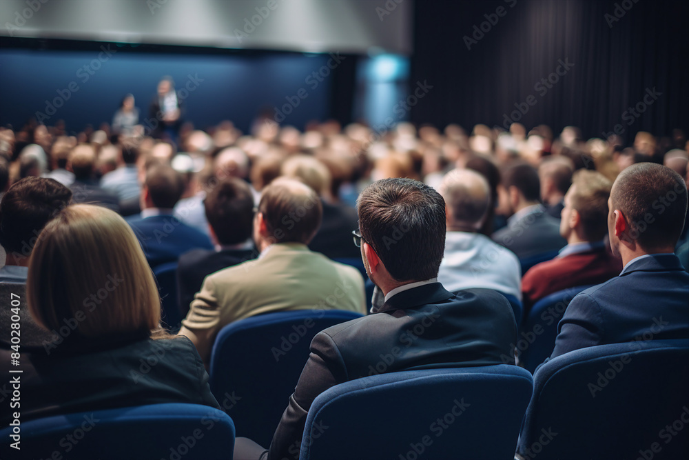 Generative AI composition image Exited motivational speaker on stage Diversity Success Leadership concept performance Generative AI composition image Exited motivational speaker on stage Diversity Success Leadership concept performance
