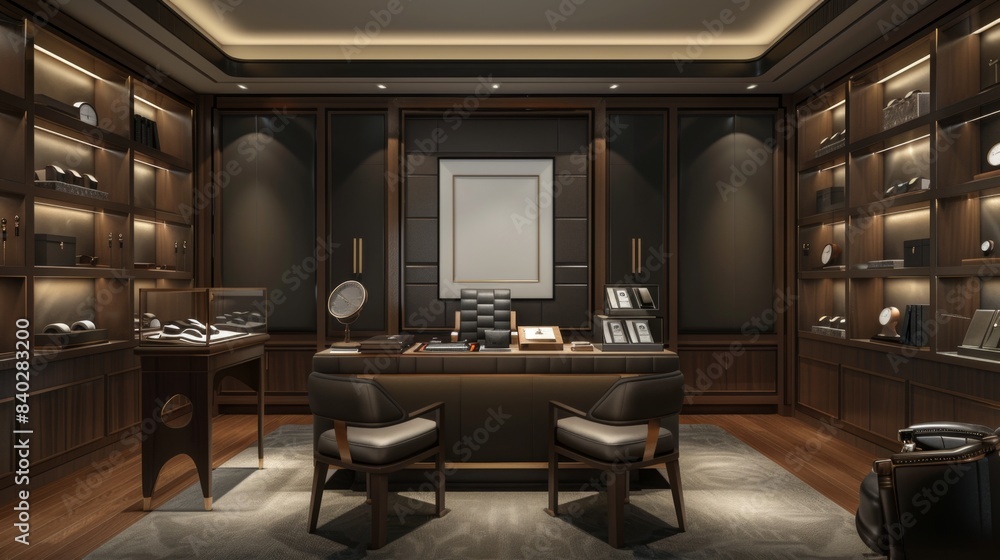 Exclusive Luxury Watch Collection Private Viewing Room with Display Cases Loupe and Collector's Books Exclusive Luxury Watch Collection Private Viewing Room with Display Cases Loupe and Collector's Books