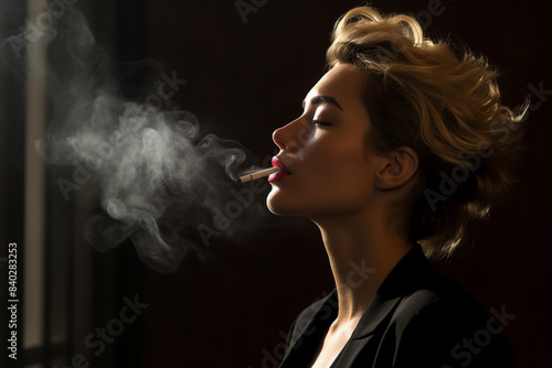Bad habits concept smoking addiction generative AI technology