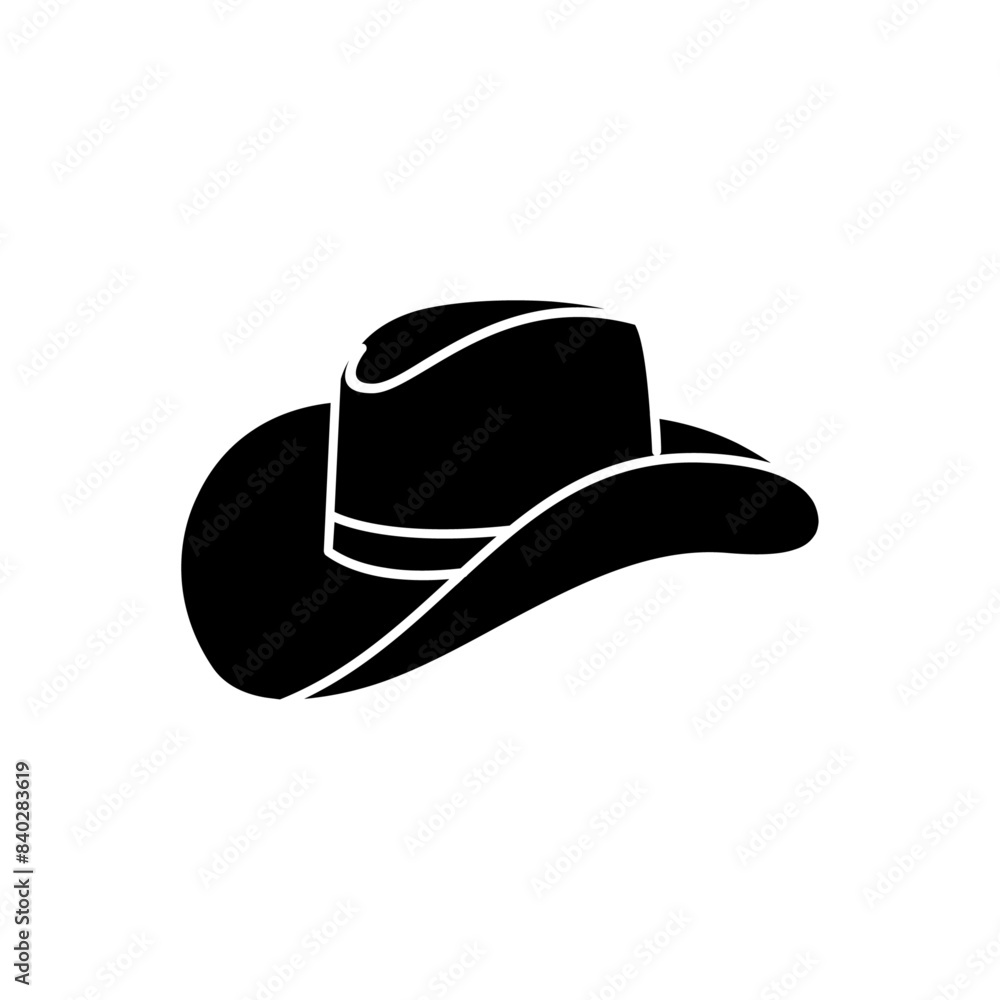 black Cowboy hat logo icon design vector illustration black Cowboy hat logo icon design vector illustration